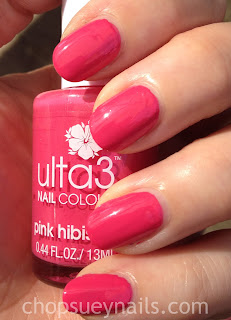 Ulta3 Candy Cane 2012 Pink Hibiscus Review Swatch
