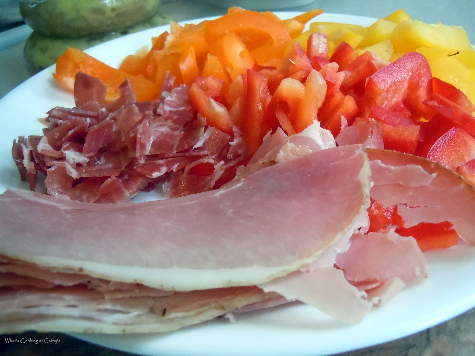 Prosciutto, Capocollo and Carmelized Onion Pizza