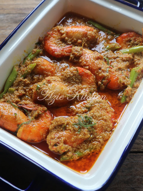 Rendang Pedas Udang Galah Dengan Kacang Buncis