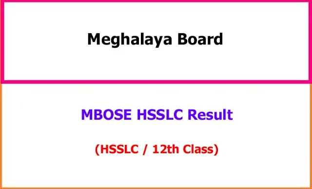 Meghalaya HSSLC 12th Class Exam Result 2024