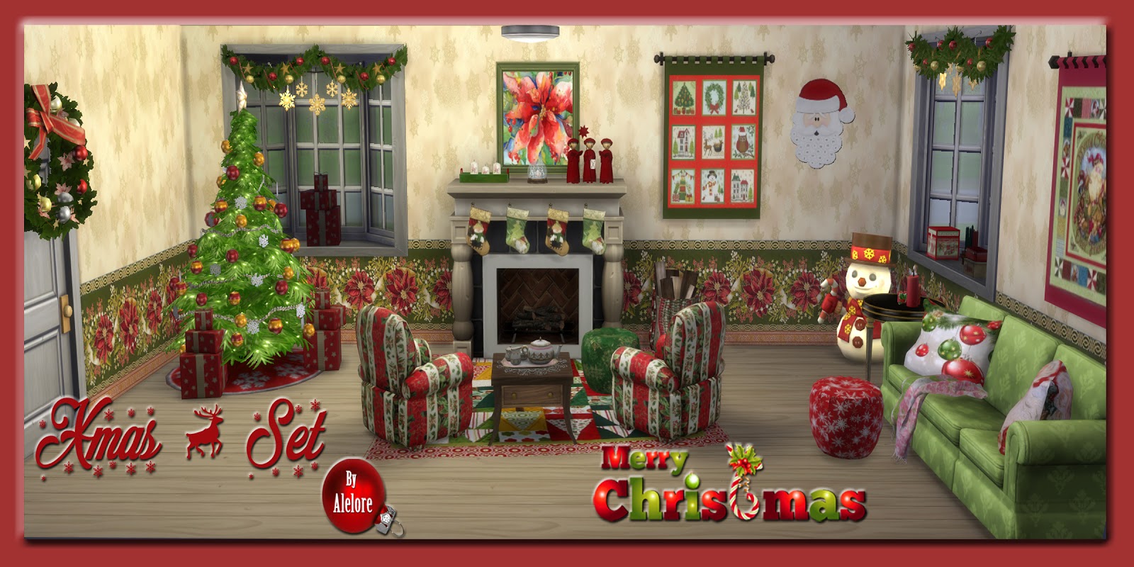 Sims 4 CC's The Best Christmas Set by Alelore
