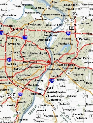 maps of dallas: St Louis Map