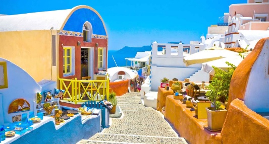 De turismo por Santorini, Grecia