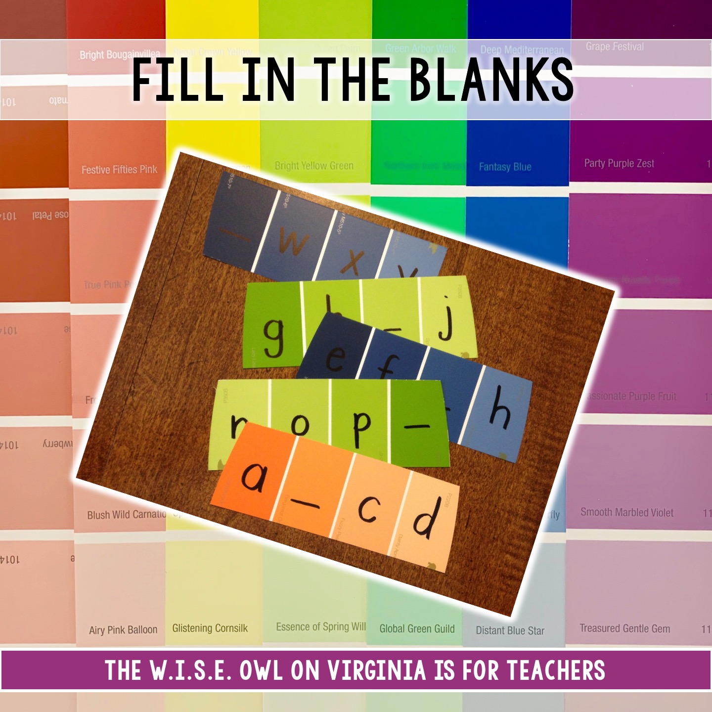 Obsessed with Paint Chips Virginia is for Teachers