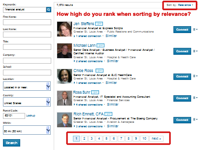 LinkedIn advanced people search, determining how high you show up in LinkedIn advanced people search, LinkedIn search, optimize your LinkedIn headline,