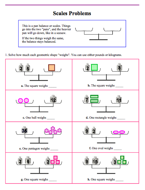 Miss B., Busy Bee: Balance Scale Equalities and Inequalities
