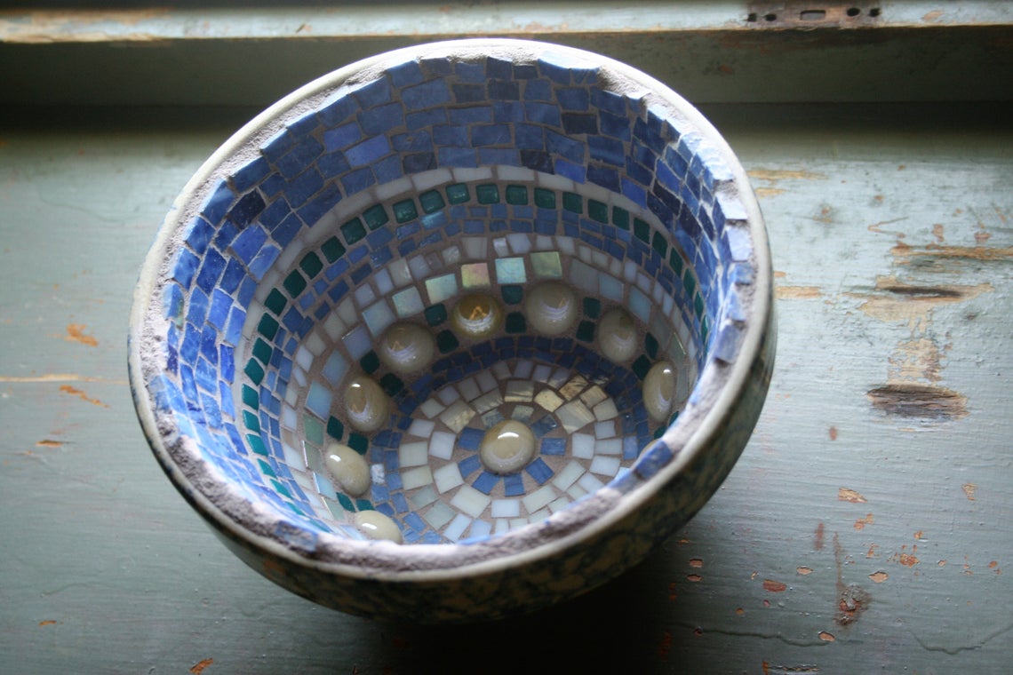 Art By Earth Mother Mosaics Mosaic Monday Mosaic Bowl, Stained Glass