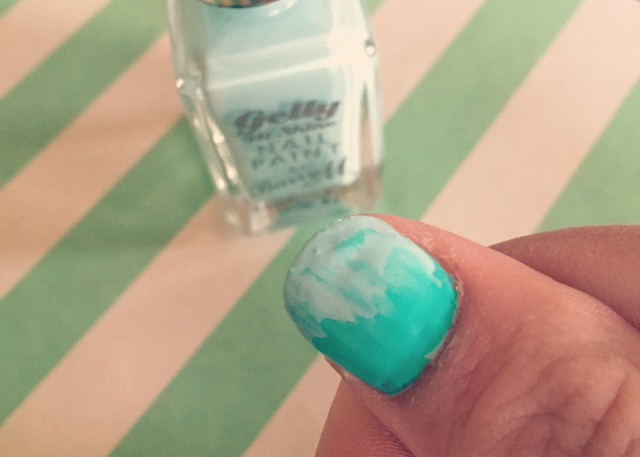 Mint green turquoise nail varnish Barry M 