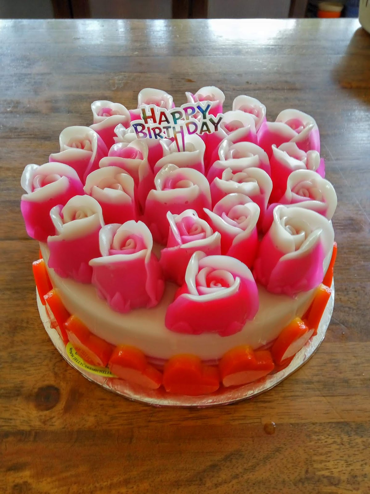 Jelly cake Home made Flower jelly cake