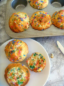 Celebration Muffins are sweet and tender muffins filled with rainbow sprinkles will bring a smile to your face and joy in your heart! - Slice of Southern