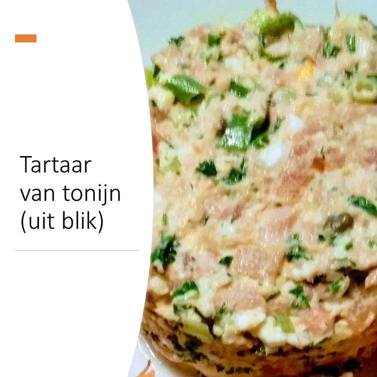 Tartaar van tonijn (uit blik)