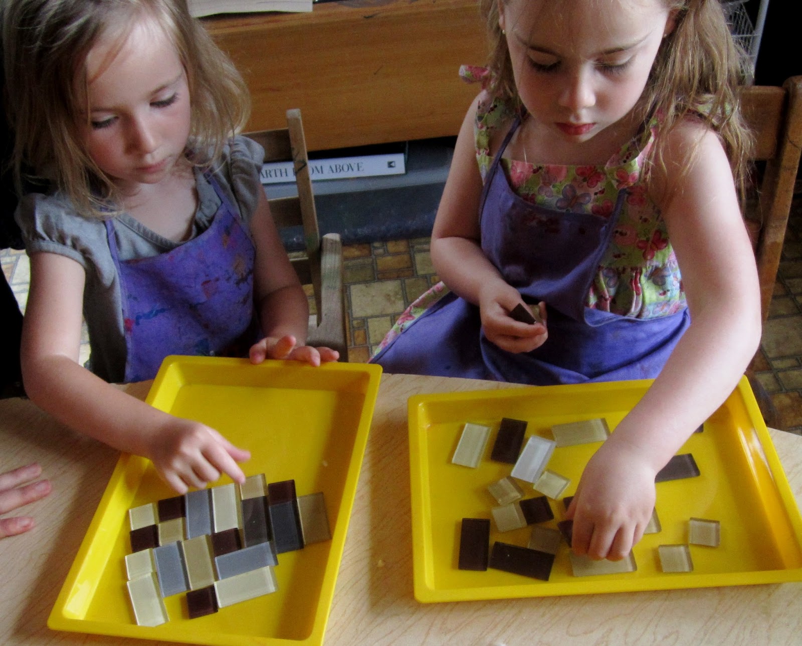 art and soul preschool Tile Printmaking