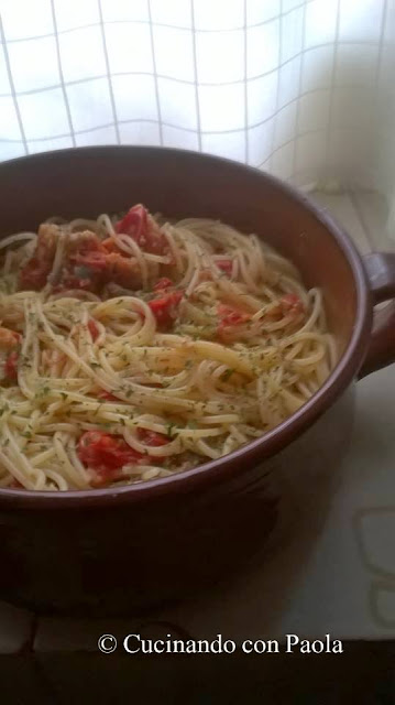 spaghetti al ragù di baccalà