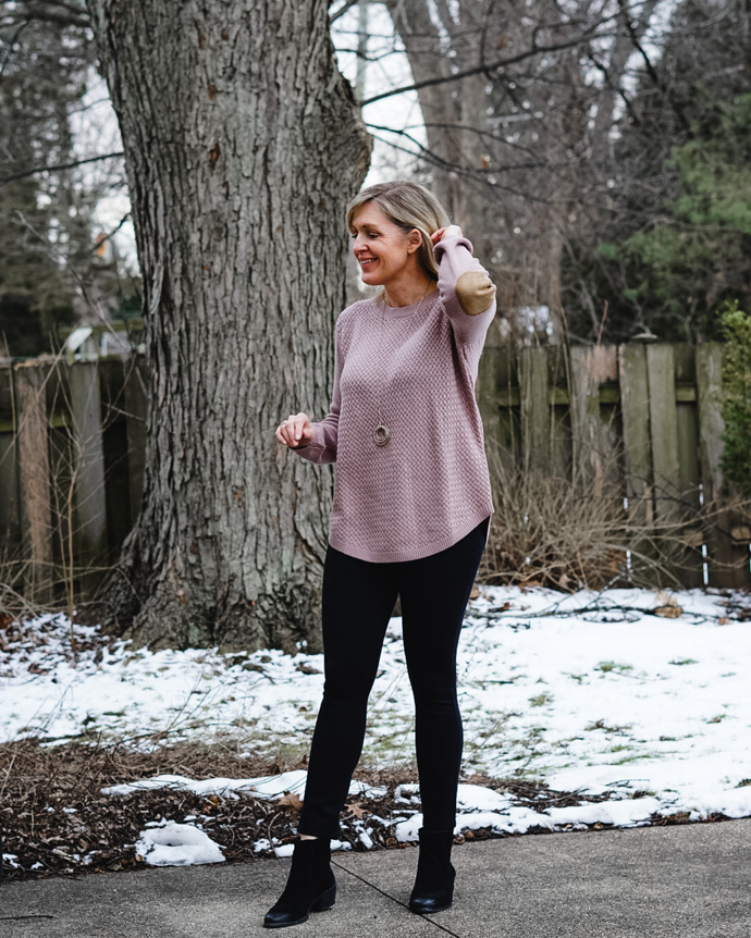 Winter Stitch Fix Elbow Patch Sweater