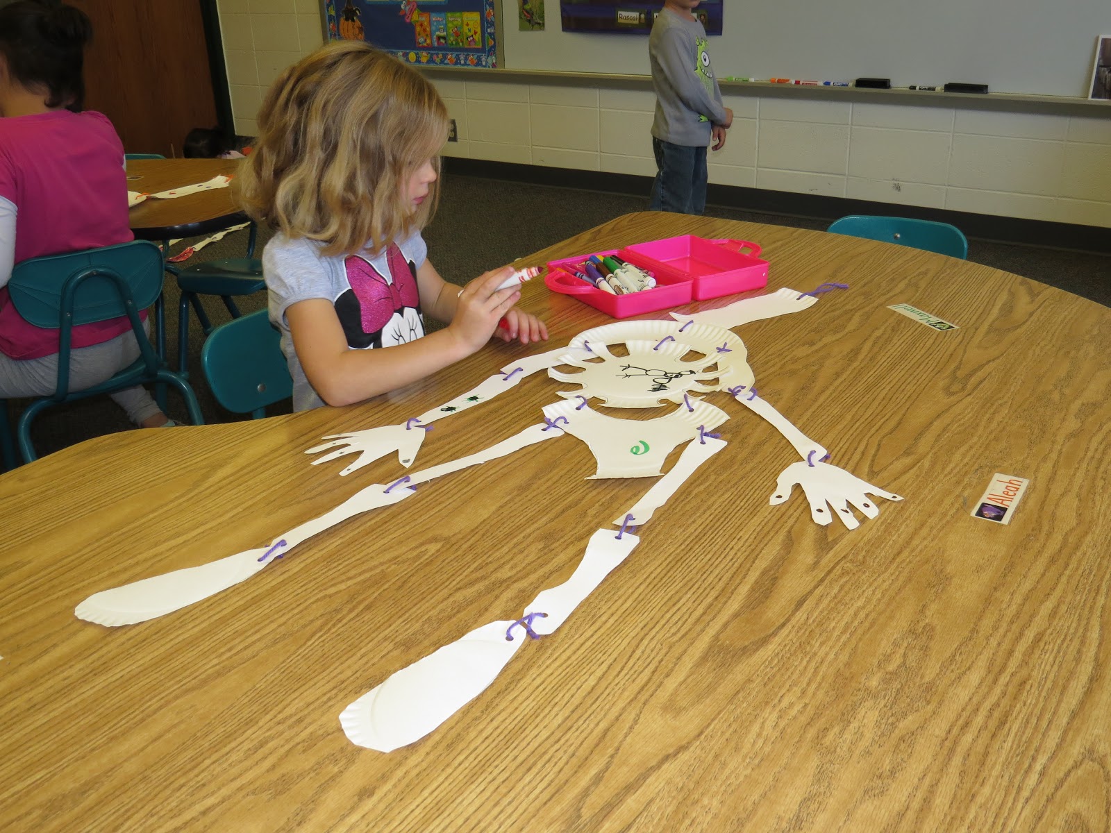Flying Through Kindergarten Paper Plate Skeletons