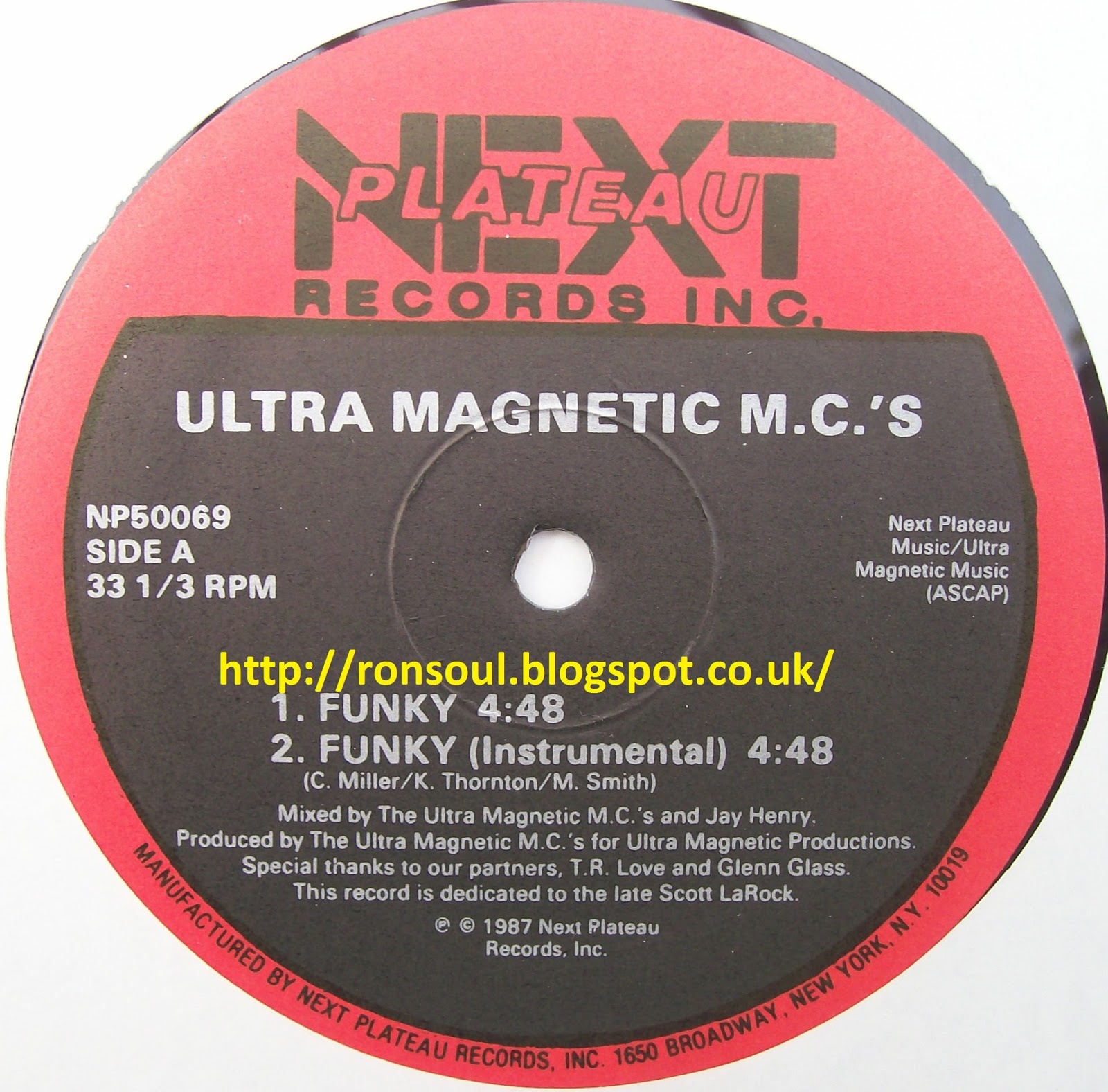 Ronsoul Hip Hop Records Guide Ultra M.C.'s Funky