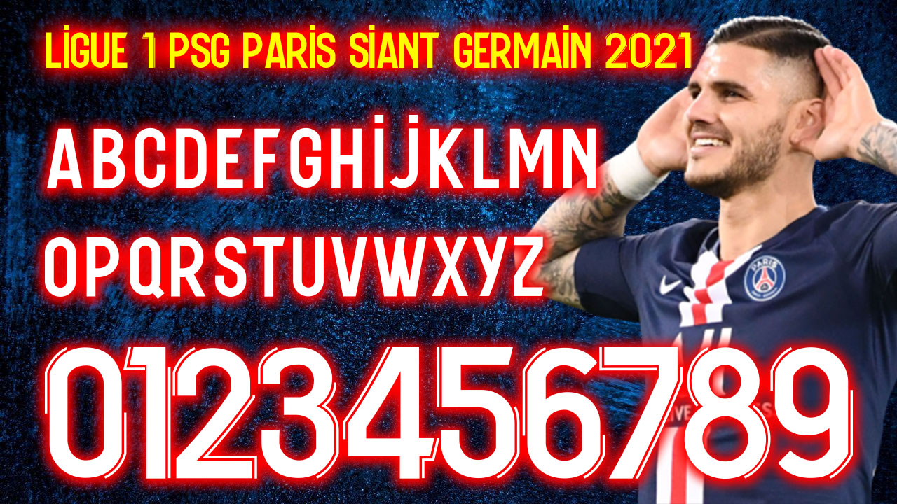 VAR LIGUE 1 PSG Paris Siant Germain 2021 FONT Football By Home Design