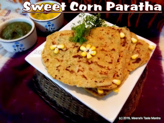 Sweet Corn Paratha 