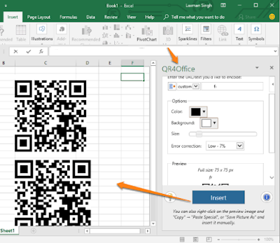 cara terap simbol QR (barcode) dengan Microsoft Excel-gambar 5 cara membuat simbol QR (barcode) dengan Microsoft Excel-gambar 5