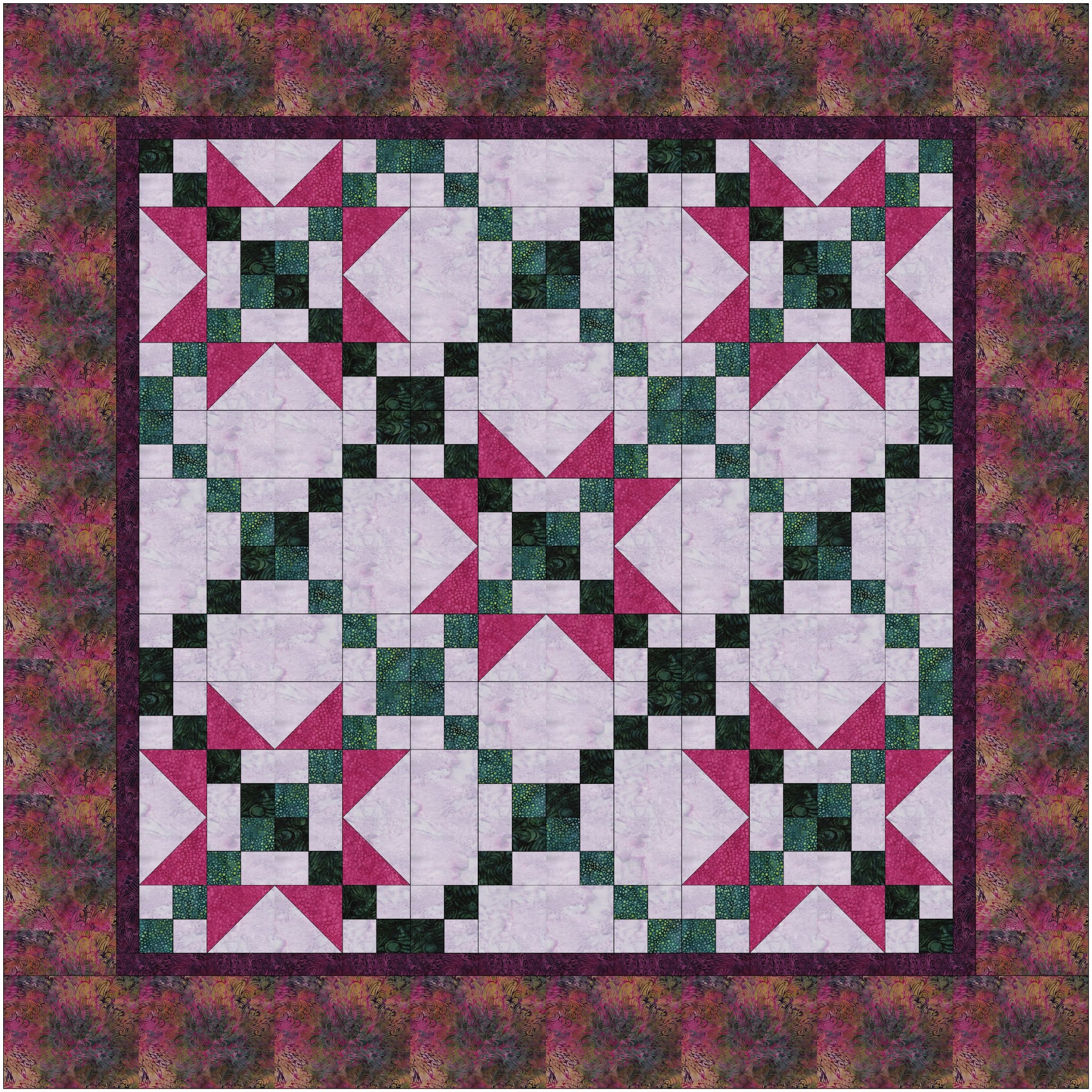 Lights - Purple Daisies Quilting