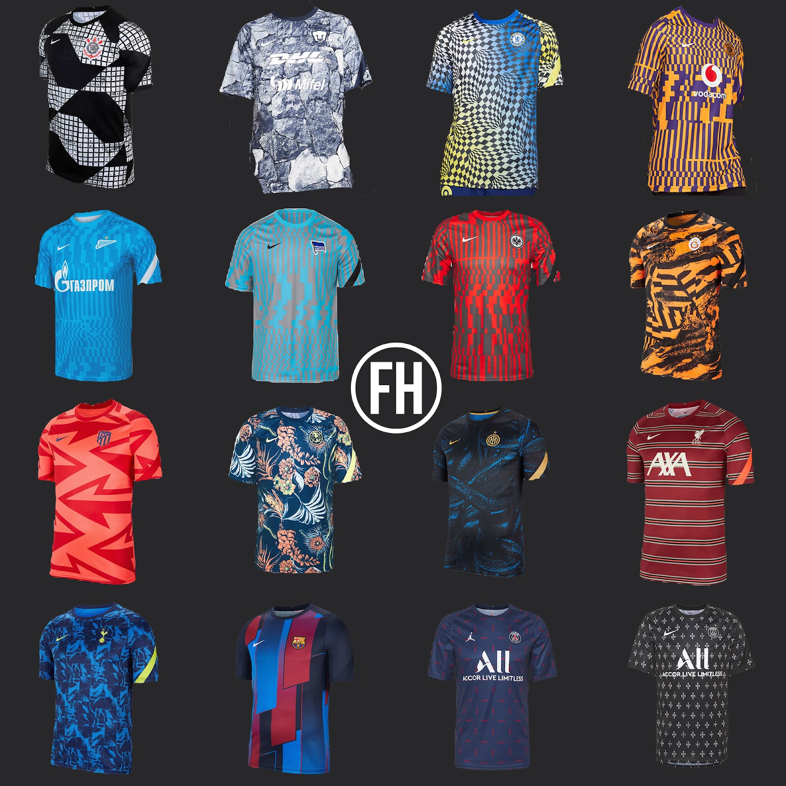 IMPRESSIVE 18 Nike 2122 PreMatch Jerseys Released Footy Headlines
