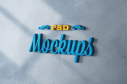 3D Logo Mockup Photoshop PSD