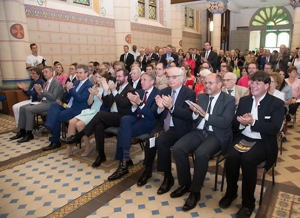 Hereditary Grand Duchess Stéphanie and Hereditary Grand Duke Guillaume attended the inauguration of the new youth center at the Centre de jeunesse Marienthal