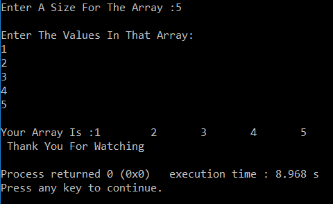 Dynamic 1D-Array Using malloc() Function