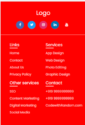 How to Create a Footer using HTML and CSS