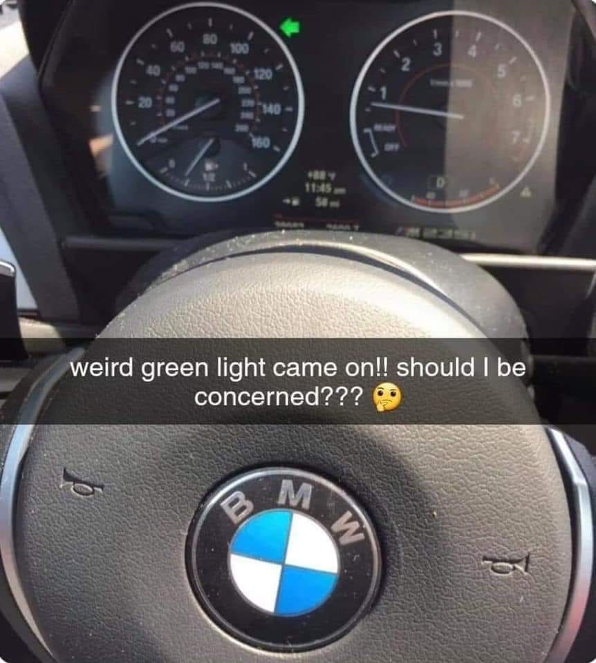 Bmw Driver Weird Light Silly Bunt