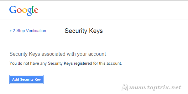 remove security key associated with your google account