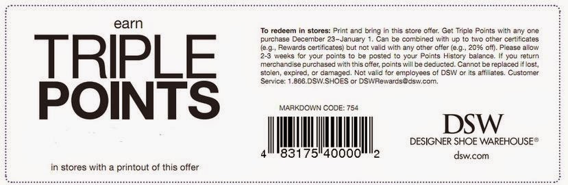 DSW Printable Coupons 2015