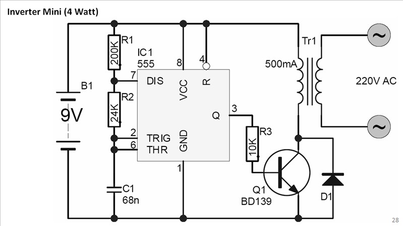 Inilah Rangkaian Inverter Mini, Namun Cukup Inilah Rangkaian Inverter Mini, Namun Cukup