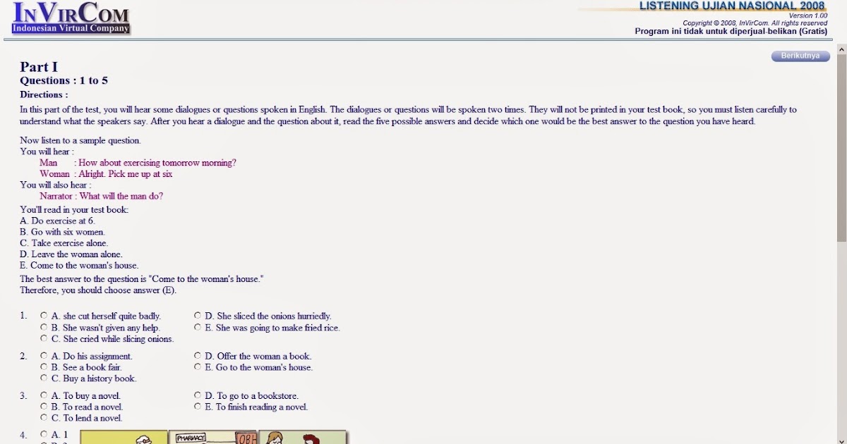 Download Contoh Soal Listening Bahasa Inggris Ujian Nasional World Single Organization