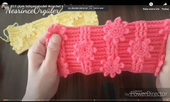 Çiçek tarlası örgü modeli nasıl yapılır