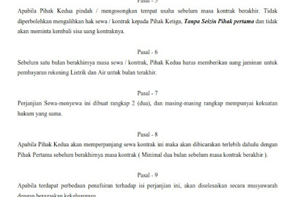 Contoh Surat Perjanjian Sewa Bus Pariwisata