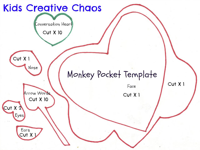 Printable Template for conversation heart game for kids