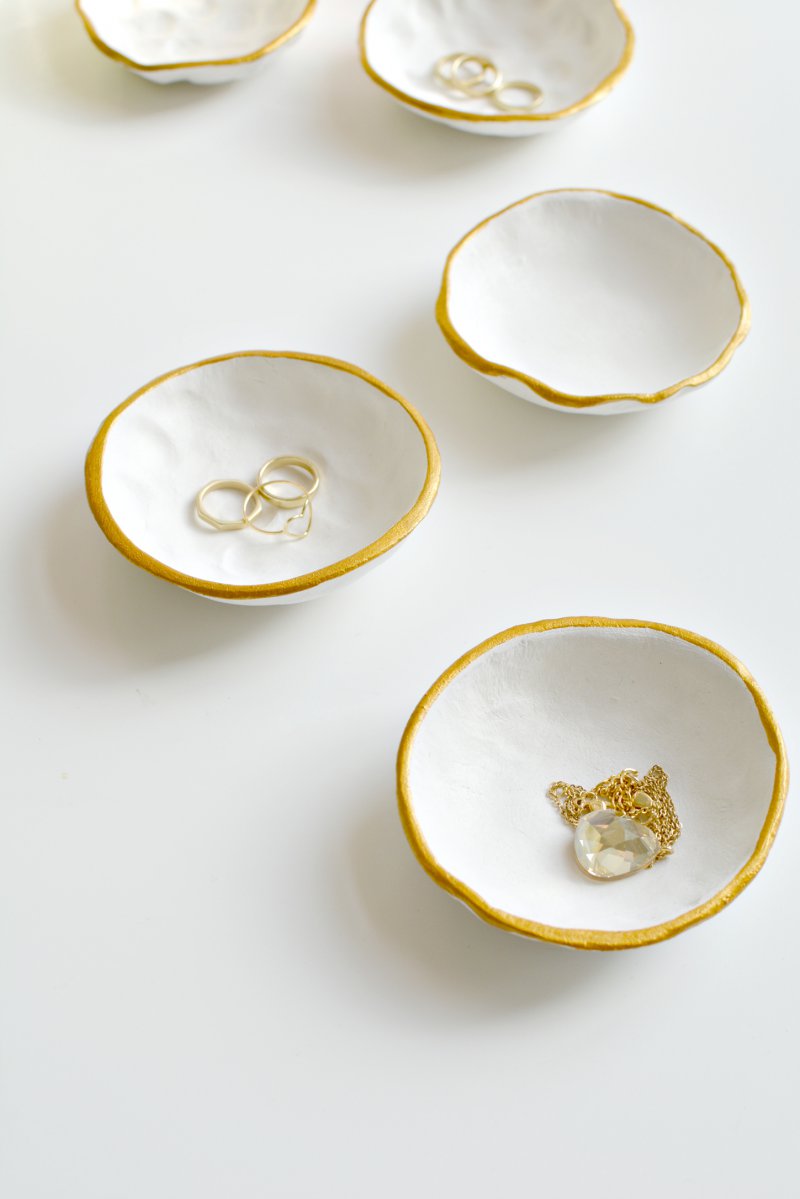 DIY Air Dry Clay Jewelry Bowls
