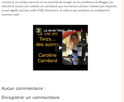 Blogger : mes vidéos ne s'affichaient plus sur mobiles mais j'ai résolu le problème ! Blogger : mes vidéos ne s'affichaient plus sur mobiles mais j'ai résolu le problème !