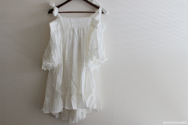 New In フリフオフショルダーワンピース ボウタイベアトップ From Chicwish Japanese Fashion Blogger Xoxohilamee 日本人ファッションブロガー