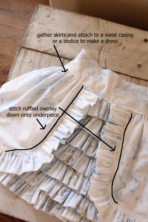 ruffle overlay skirt