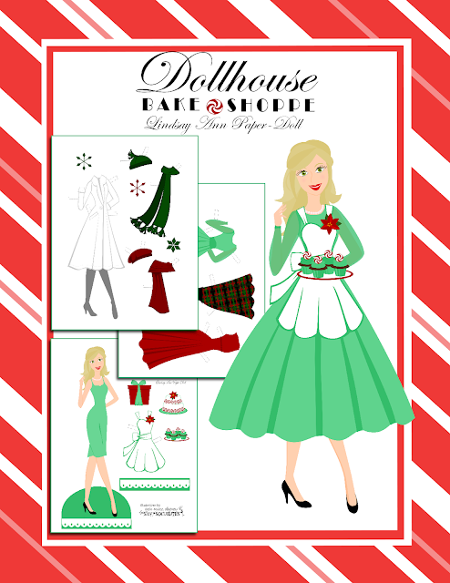 Dollhouse with paper doll no.1 PDF - DailyDoll Shop