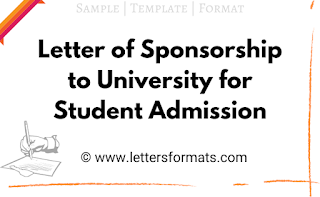 sample letter of sponsorship for student admission