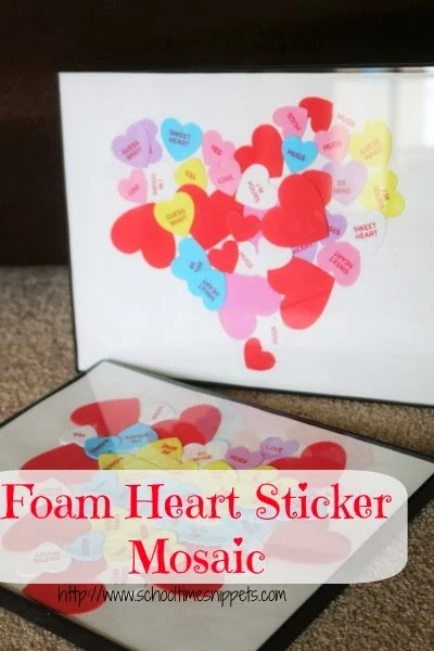valentines heart mosaic craft