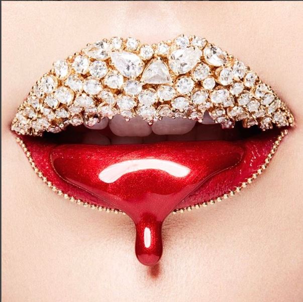 The Arriviste The World's Most Expensive Lip Art, 26K, Celebrates