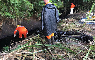 Adema registra vazamento de óleo em córrego na cidade de Riachuelo Adema registra vazamento de óleo em córrego na cidade de Riachuelo