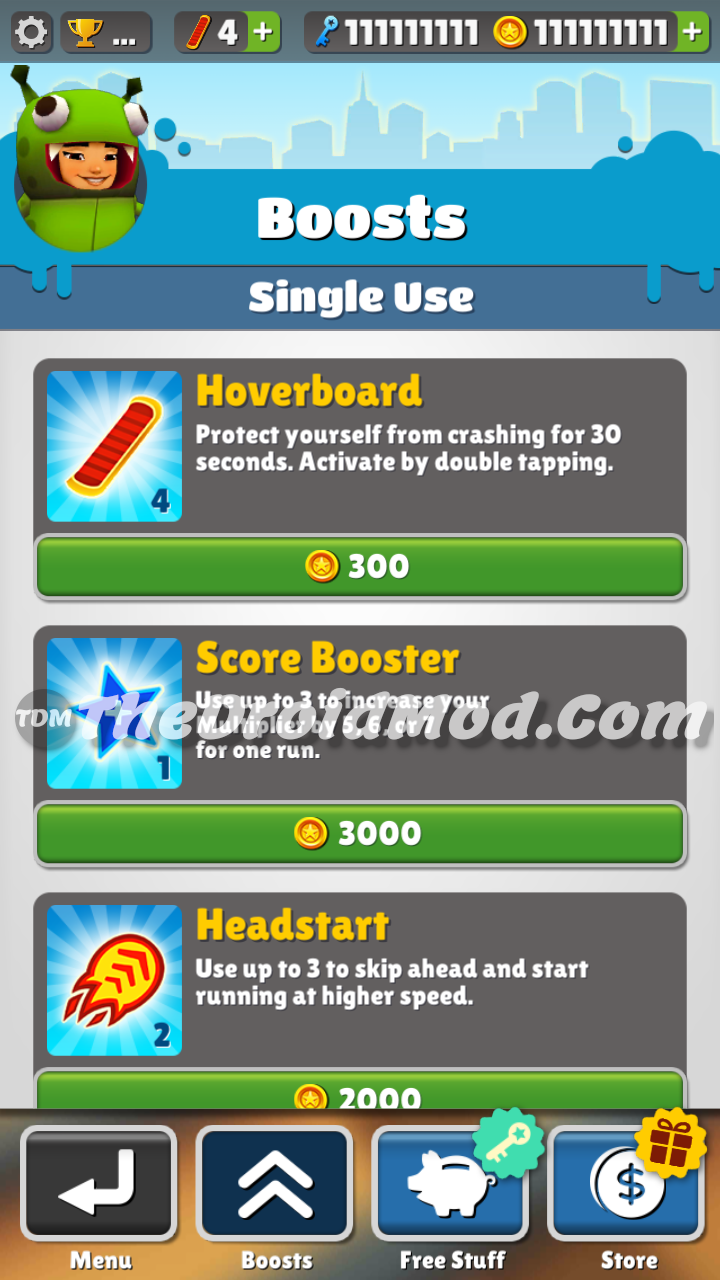 Android 1 - Subway Surfers (MOD, Unlimited Coins/Keys)