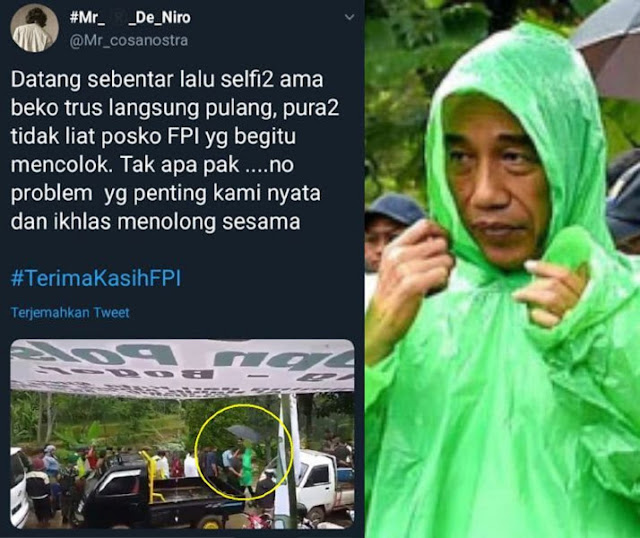 Netizen : "Jokowi Pura-pura Gak Liat Posko FPI..." Netizen : "Jokowi Pura-pura Gak Liat Posko FPI..."