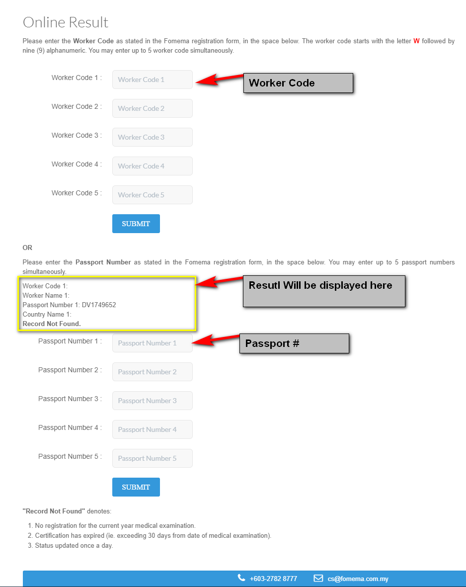 Check result fomema Fomema Online