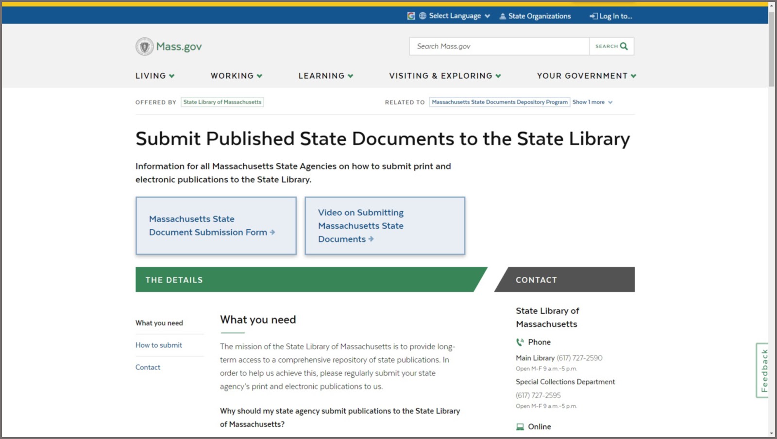 State Library of Massachusetts Public Records Law Compliance What the